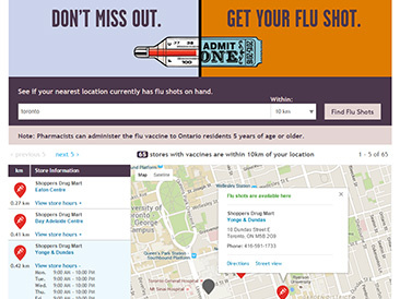 Shoppers Drug Mart - Flu Shot Finder